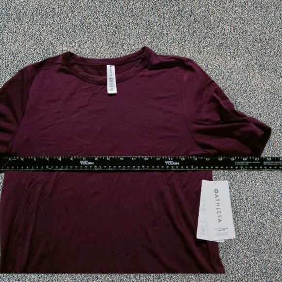 Athleta Women’s Size XXS NWT Nighttime Bliss Sleep Tee Burgundy Wine Color - Picture 4 of 7